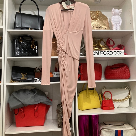Alexandre Vauthier long pink v neck dress - Picture 7 of 7
